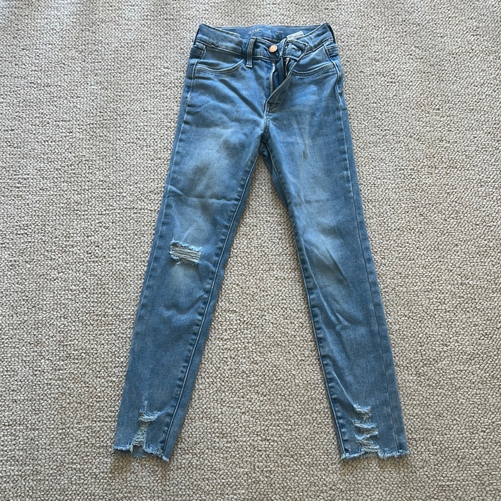 Old Navy Light Blue Distressed Ballerina Jeans